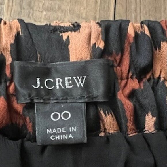 J. Crew High-Rise Wide-Leg Trousers in Leopard Print Women's Size 00 (XXS) - Picture 4 of 5